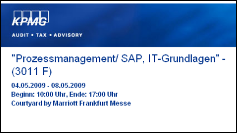 Prozessmanagement, SAP- und IT-Grundlagen Schulung